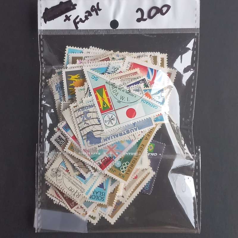 Thematics - Flags - 200 stamps in packet - no obvious duplication