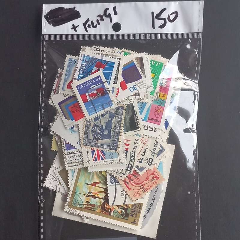 Thematics - Flags - 150 stamps in packet - no obvious duplication