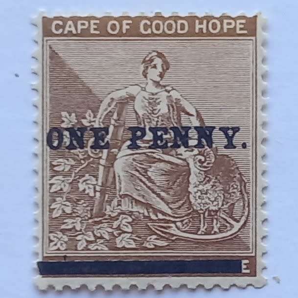 COGH - 1893 2d Bistre optd "ONE PENNY." - Single - Unused
