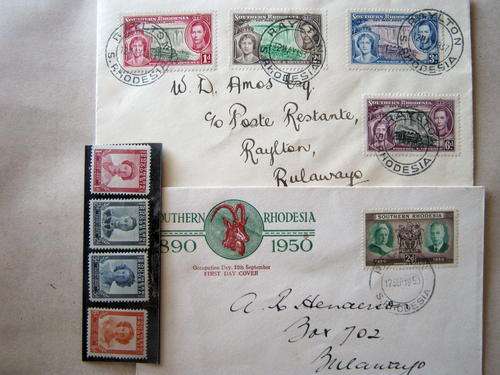 STH RHODESIA - 2 x COVERS + SET OF MINT (NH)
