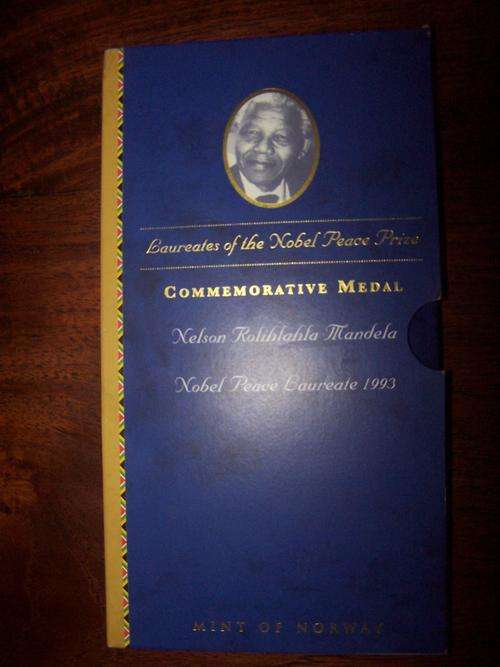 Mandela 1/10 th ounce Gold Nobel Peace Prize commemorative medal