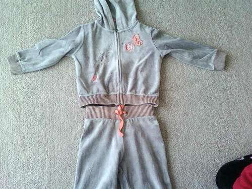 GIRLS  SUEDE TRACK SUIT size 1-2years