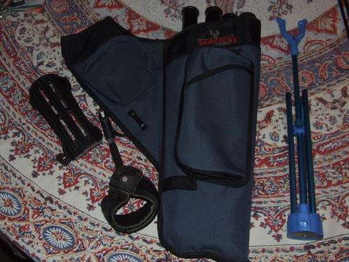 Archery Accessories - Quiver, magnetic stand, armguard, cobra release.