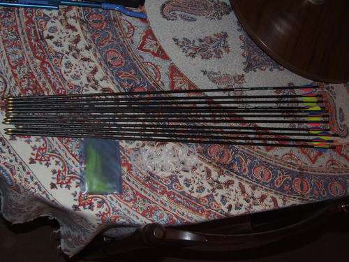 11 x Carbon Impact Ultra Fast Green Arrows (550 Spine)