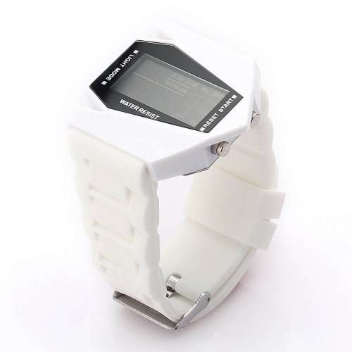 Airplane Aviator LED Sport Watch - White