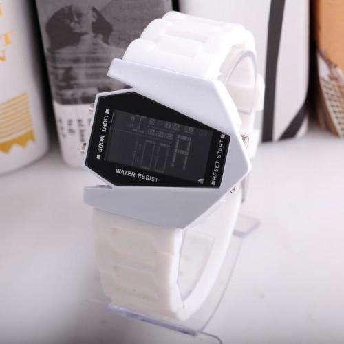 Airplane Aviator LED Sport Watch - White
