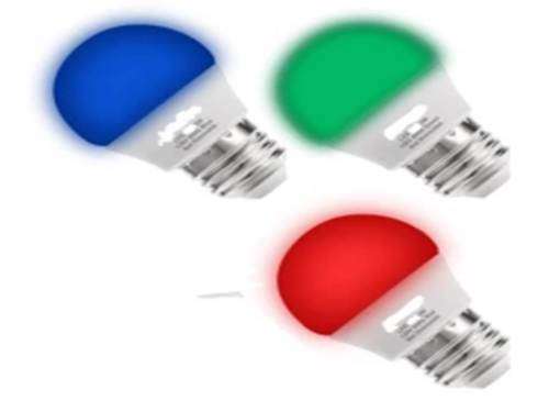 GREEN AND BLUE COLOR E27 SCREW TYPE GLOBES (220V)