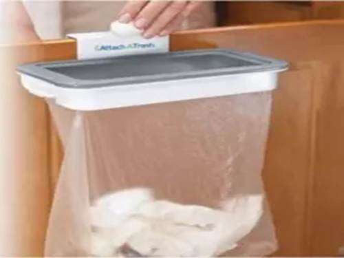 Attach a clip on trash-bin