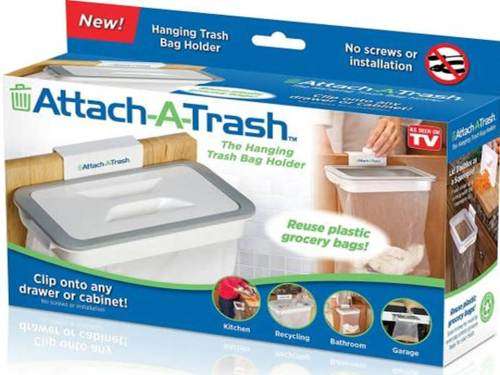 Attach a clip on trash-bin