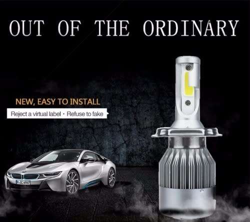 H4 or H7 LED Headlight Bulbs Upgrade Conversion kit