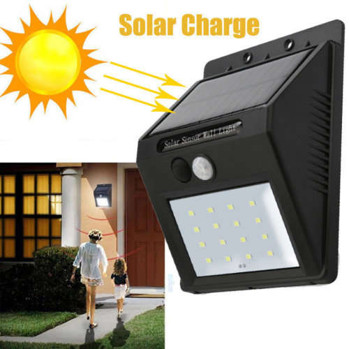 SOLAR POWER MOTION SENSOR PIR WALL LIGHT