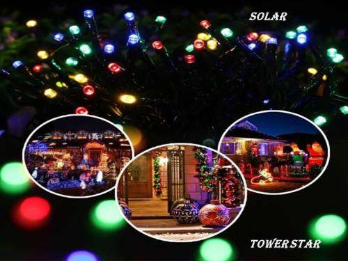 HUGE!!!20M Christmas SOLAR MULTI-COLOR FAIRY LED STRING LIGHTS!