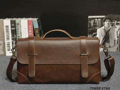 ELEGANCE MENS PU LEATHER BUSSINESS MESSANGER SHOULDER BRIEFCASE BAG