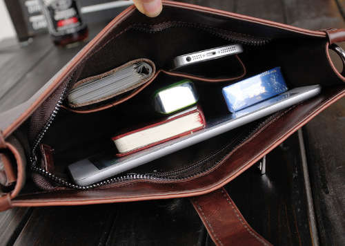 Unisex Patent Leather Messenger Bag