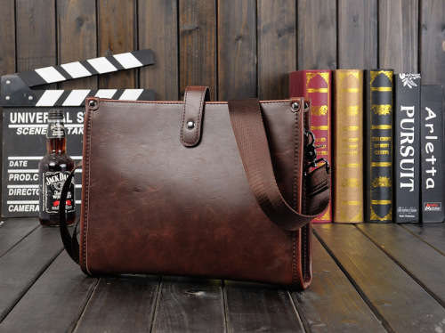 Unisex Patent Leather Messenger Bag