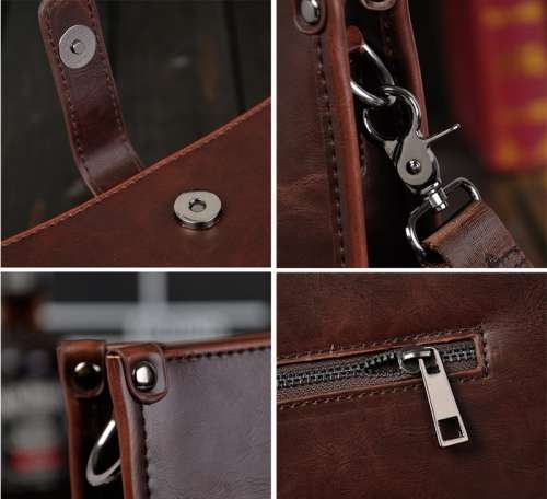 Unisex Patent Leather Messenger Bag