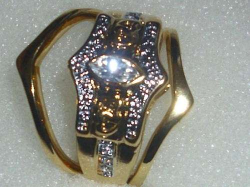 DESIGNER 3 PIECE GOLD FUSION RING SIZE 9 (BACK ON POPULAR DEMAND)