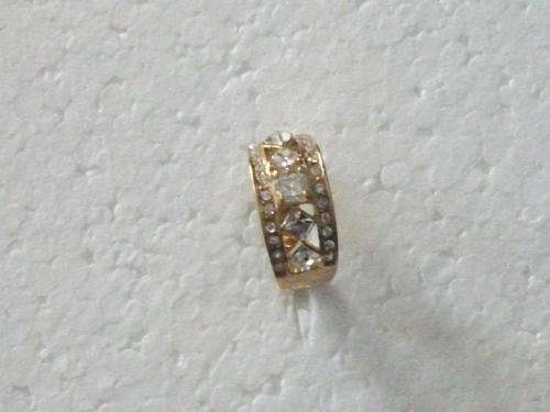 DESIGNERS GOLD FUSION GOLD RINGS WITH SIMULATED DIAMONDS SIZE 8 OR 9