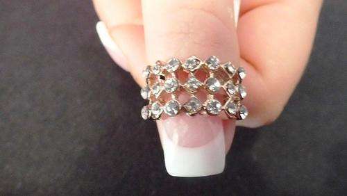 NEW STOCK MAD OFFER!!! GOLD FUSION DESIGNER RING WITH SIMULATED DIAMONDS SIZE 17,18,19&20
