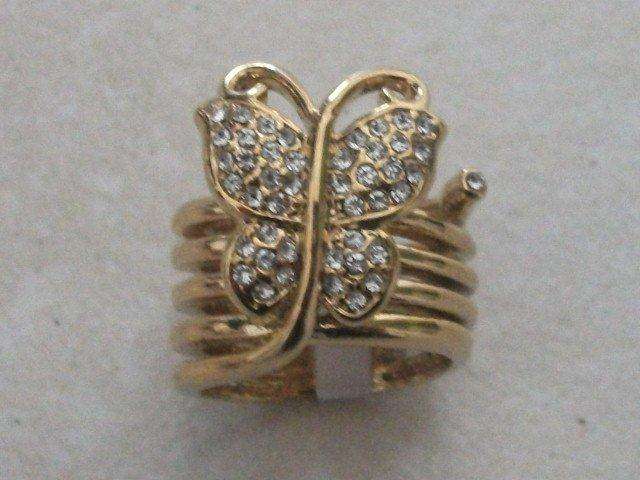 DESIGNER GOLD FUSION RING WITH BEAUTIFUL SIM DIAMONDS ADDED SIZE 7,8,9(FREE IMPORT)