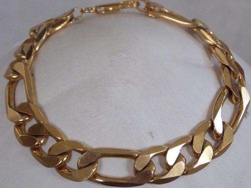 GOLD FUSION 6.5MM HIGH CLASS FIGARO BRACELET FOR THE UPPERCLASS