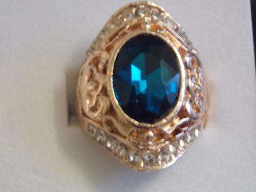 NEW!!!!MPORTED  DESIGNER GOLD EP RING WITH HUGE SWAROVSKI CHARACTERISTICS 7,8,9&10(Free import costs