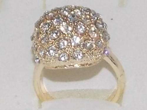 NEW!!! STUNNING!!! DESIGNER GOLD FUSION CLUSTER RING WITH SIM DIAM 7,8,9(Free import