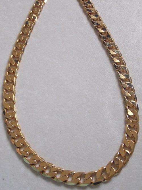 MAD START PRICE!!!!GOLD FUSION 11.25mm WIDE x 600mm LONG GOLD NECKLACE CHAIN (FREE IMPORT)