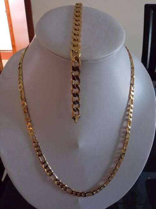 GIFT OFFER EXQUISITE GOLD FUSION 6 mm NECKLACE & 9.25mm BRACELET