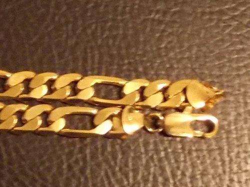 BACK ON POPULAR DEMAND!!! GOLD FUSION 4MM WIDE x 600mm LONG GOLD FIGARO NECKLACE CHAIN(FREE IMPORT)