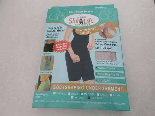 CALIFORNIA BEAUTY SLIM A LIFT SUPREME NEW IMPROVED FUTURE BONUS BLACK PAIR BODYSHAPING UNDERGARMENT