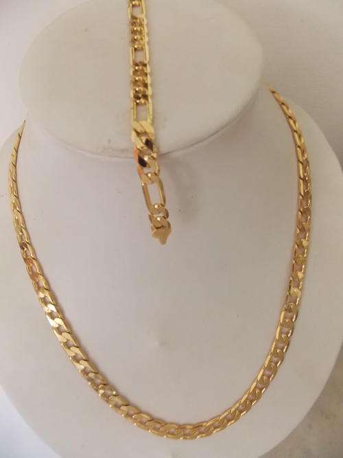 GOLD FUSION 9MM WIDE NECKLACE & BRACELET 7mm WIDE(BACK ON POPULAR DEMAND)