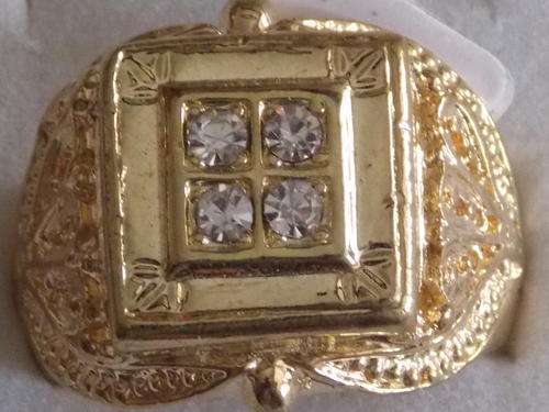 GOLD FILLED MENS RING WITH SIM DIAMONDS SIZE 19,22 super special!!!!!!!