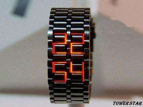 COOL!! RARE SUPER FASHION STYLE LED METAL FACELESS WATCHES
