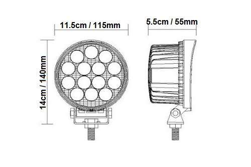 42 Watt LED Round Spot Light - Brackets Included!
