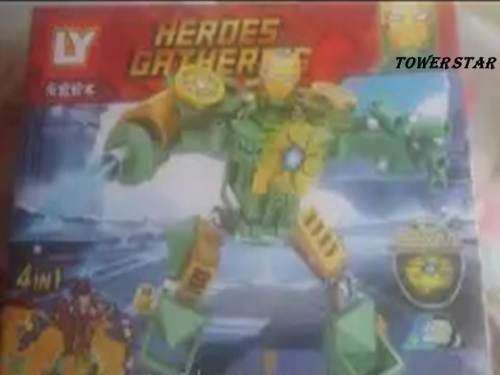 HEROES LEGO 4 IN 1 WITH 98 PIECES (DIFFERENT MAKE)