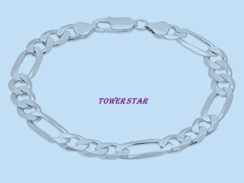 HUGE HEAVY!!16mm WIDE HIGH CLASS SILVER BRACELET CHAIN (FREE IMPORT)