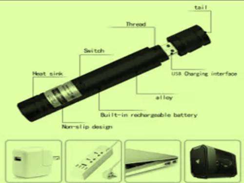 Green Laser Rechargeable High Power Beam