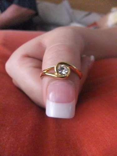 WOWH!!EXCLUSIVE ITALIAN DESIGNER GOLD FUSION HUGE CZ DIAMANTE RING SIZE19