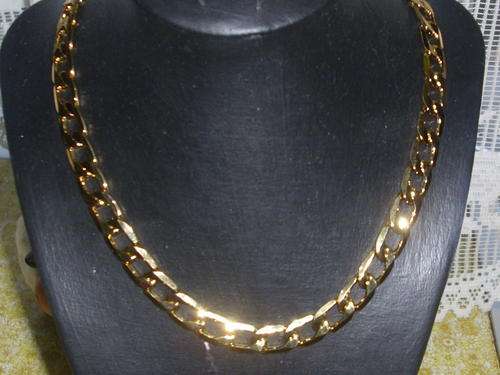 STUNNING 12MM WIDE!!!!NEW!! IMPORTED GOLD FUSION NECKLACE