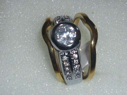 3 PIECE TWO TONE INTERNATIONAL INPORT GOLD FUSION  DESIGNER  RING SIZE 9