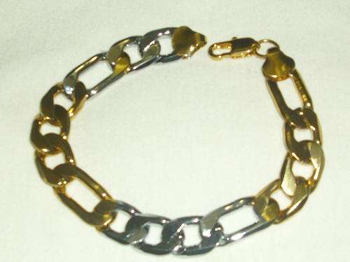 11.5MM!!!!!!!!IMPORTED GOLD FUSION 2 TONE UPPERCLASS BRACELET