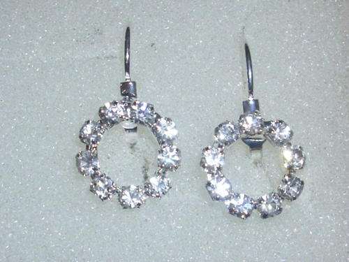 SILVER WITH SIM DIAMONDS EARRINGS
