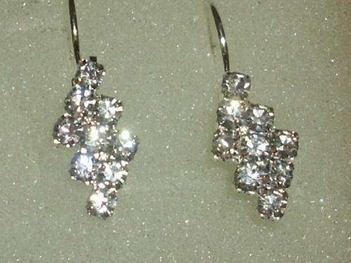SILVER WITH SIM DIAMONDS EARRINGS