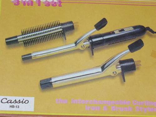 3 IN 1 INTERCHANGEABLE CURLING IRON & BRUSH STYLER