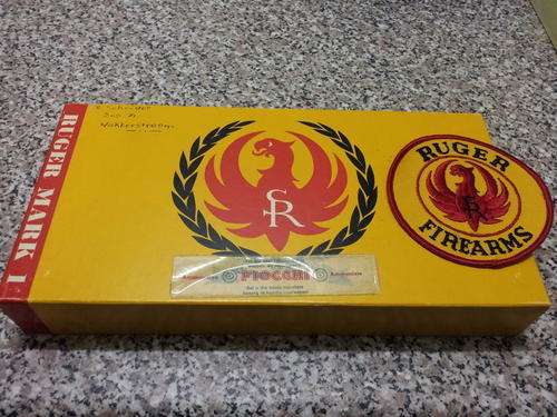 RUGER MARK 1 TARGET PISTOL ORIGINAL BOX AND PATCH