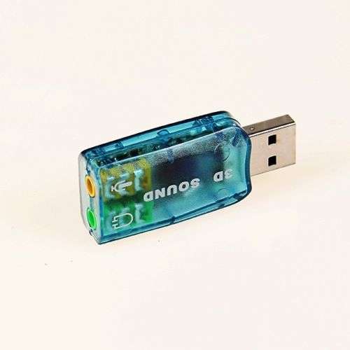 USB 2.0 Mic Speaker Audio 5.1 3D Sound Card Adapter