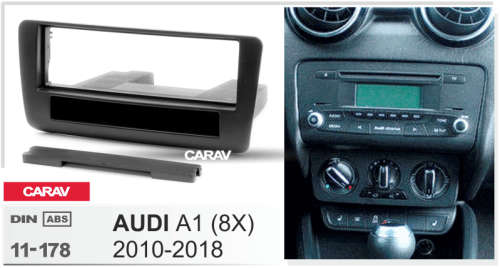 AUDI A1 SINGAL DIN  FASCIA TRIM PLATE  AU001