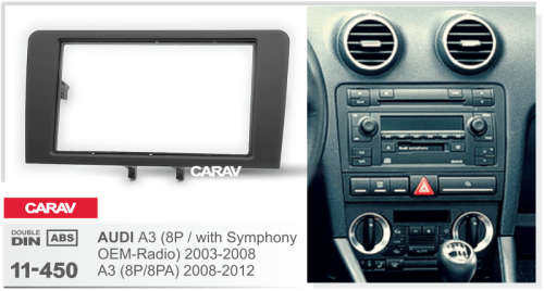 AUDI A3 2DIN TRIMPLATE