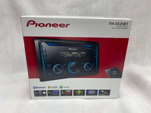 PIONEER FH-S525BT DOUBLE DIN MP3 CD USB and BLUETOOTH